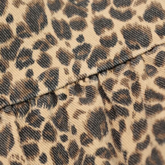 She Street Leopard Print Tan Denim Tiered Shirt Dress Womens Size SM - Picture 14 of 14